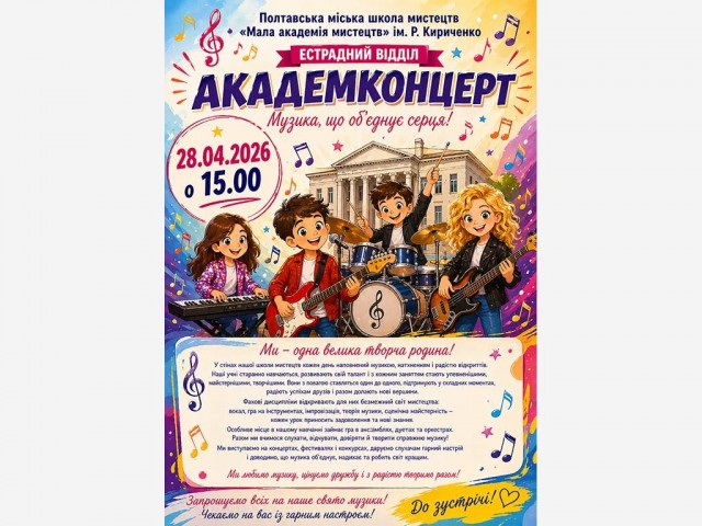 Академконцерт учнів естрадного відділу Малої академії мистецтв